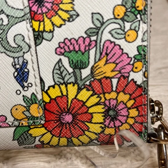 Tory Burch RARE Emerson Paradise Floral Zip Wallet / Wristlet - Picture 9 of 14